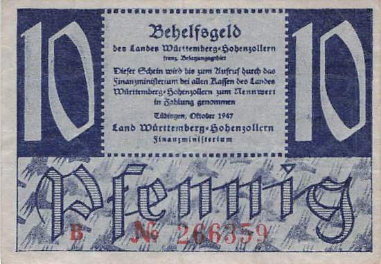 r.215a B 10 Pfennig 1947